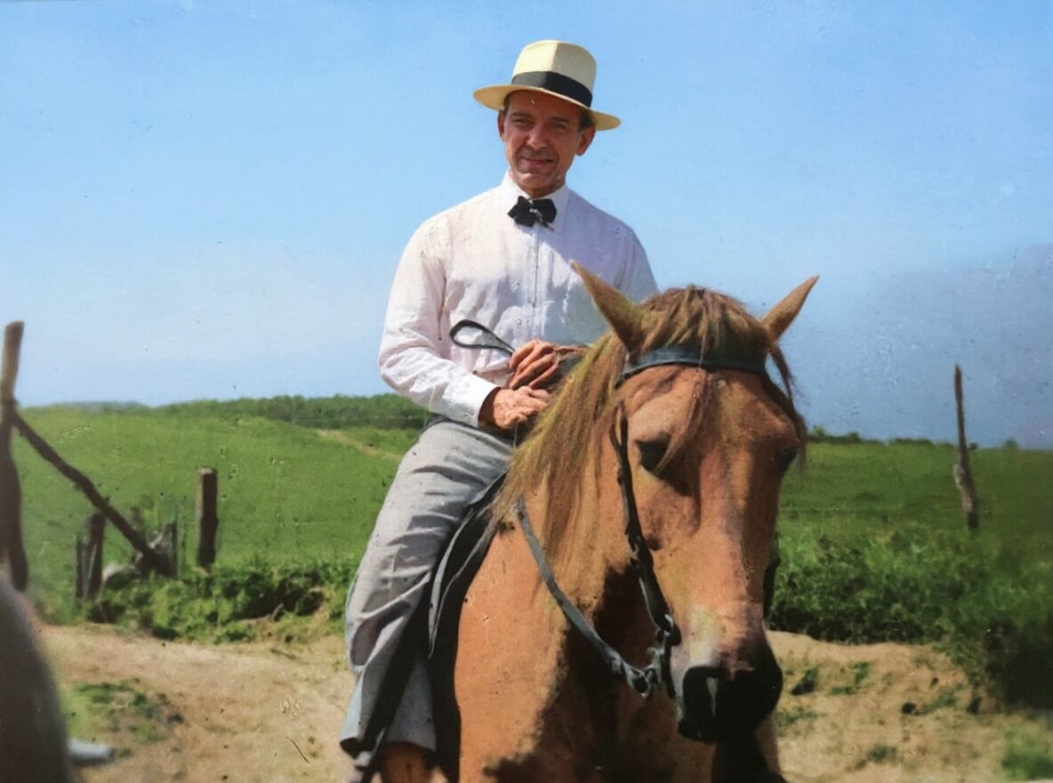 Pedro Lorenzo Raggio com Cavalo